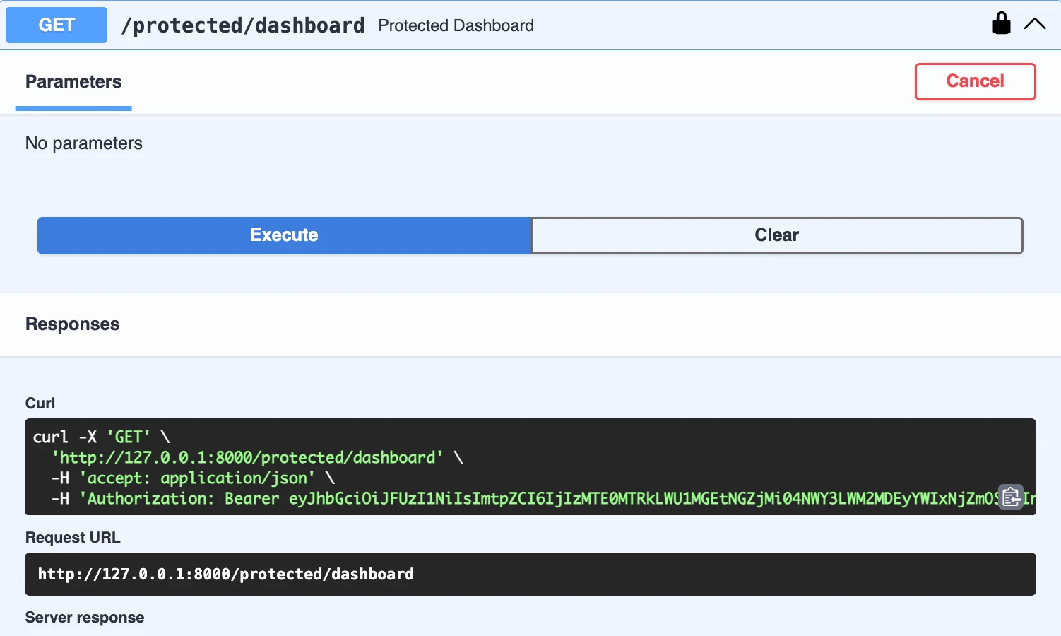 Dashboard screen from the FlyRank backend engineering tasks
